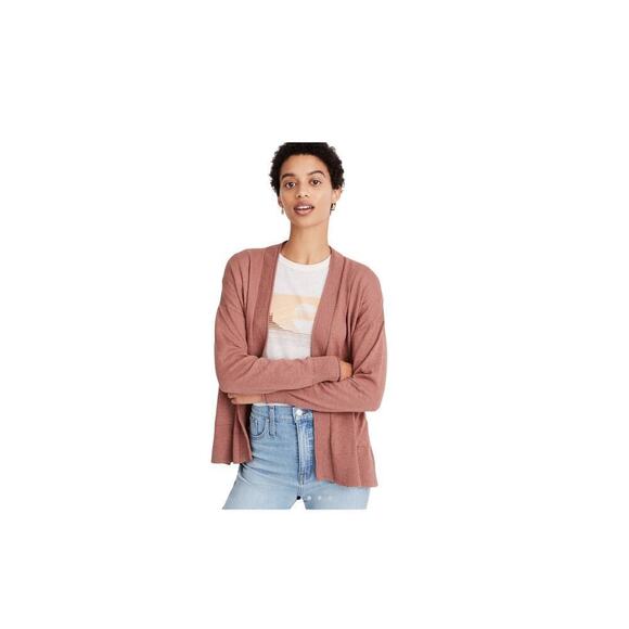 Madewell Sweaters - Madewell Cardigan XXS Mauve Open Front Cozy Knit